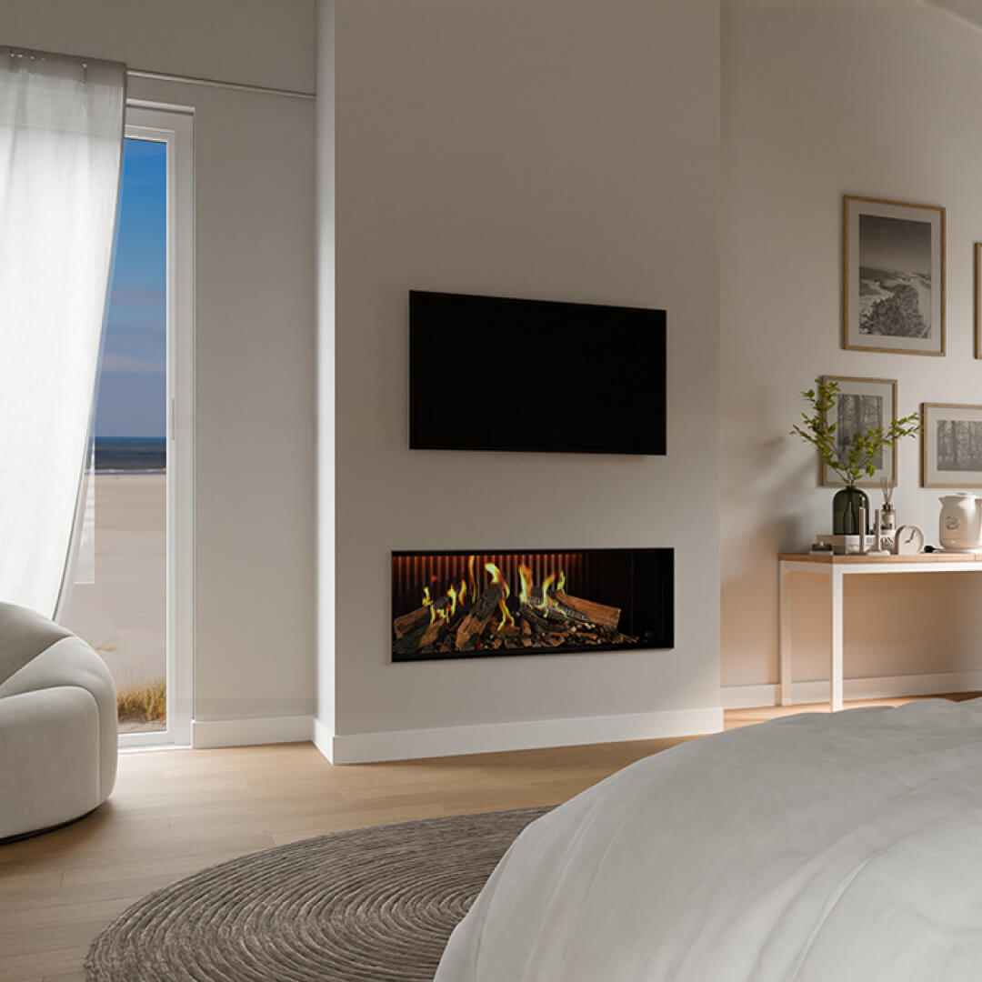 DRU Virtuo 100 Evolve - Elektrisk peisinnsats, frontmodell - Eldheim