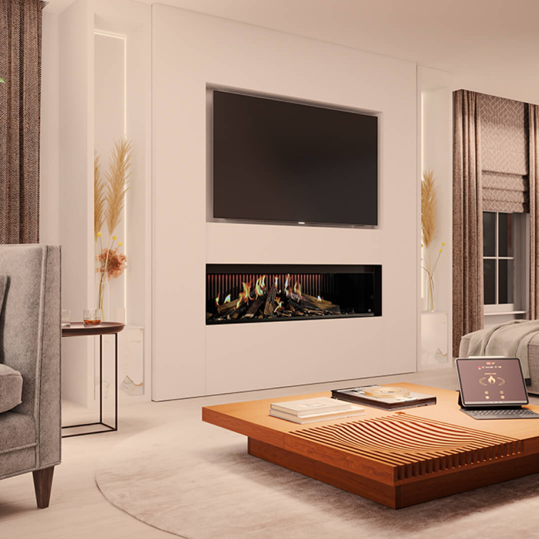 DRU Virtuo 150 Evolve – Elektrisk peisinnsats, frontmodell - Eldheim