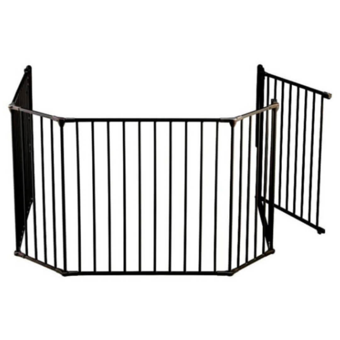 Peisgrind - sikkerhetsgitter til peis og vedovn, XL, sort - Eldheim