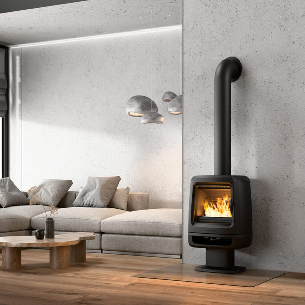 NORDflam Pillar peisovn 5,7 kW – moderne vedovn til hytte