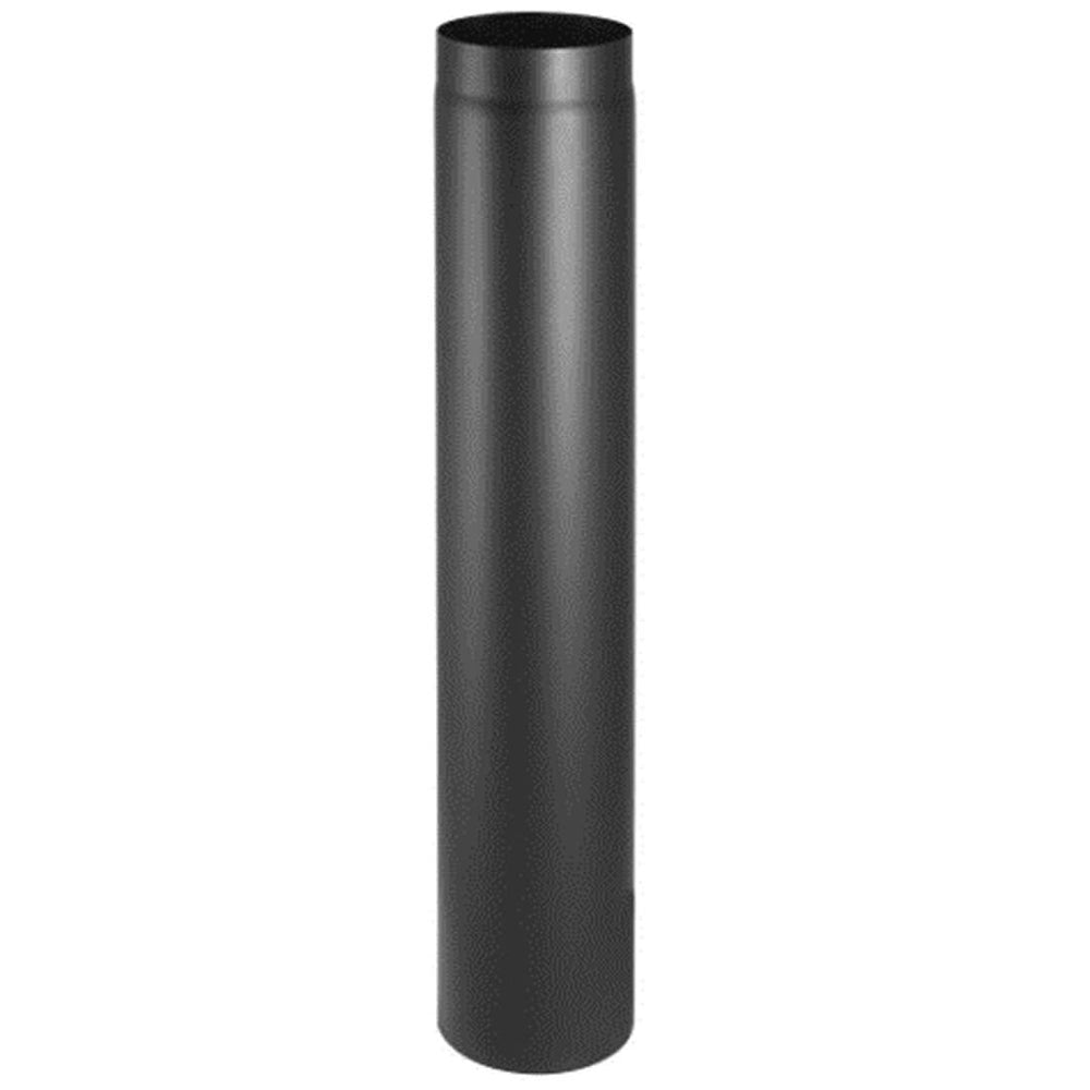 Røykrør rett Ø150 mm x 1000 mm, svart stål
