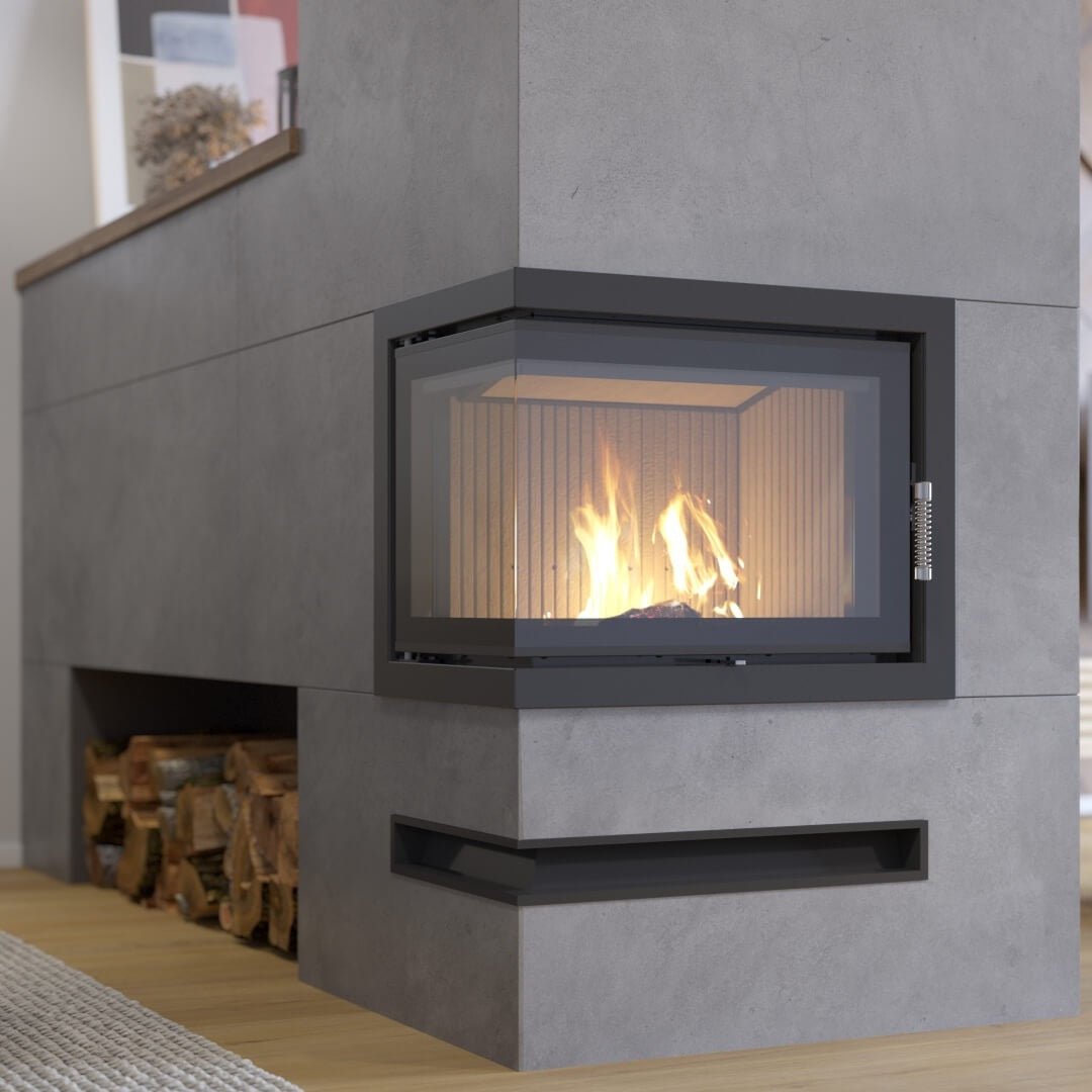 Roten peisinnsats venstre hjørne NORDflam - Eldheim