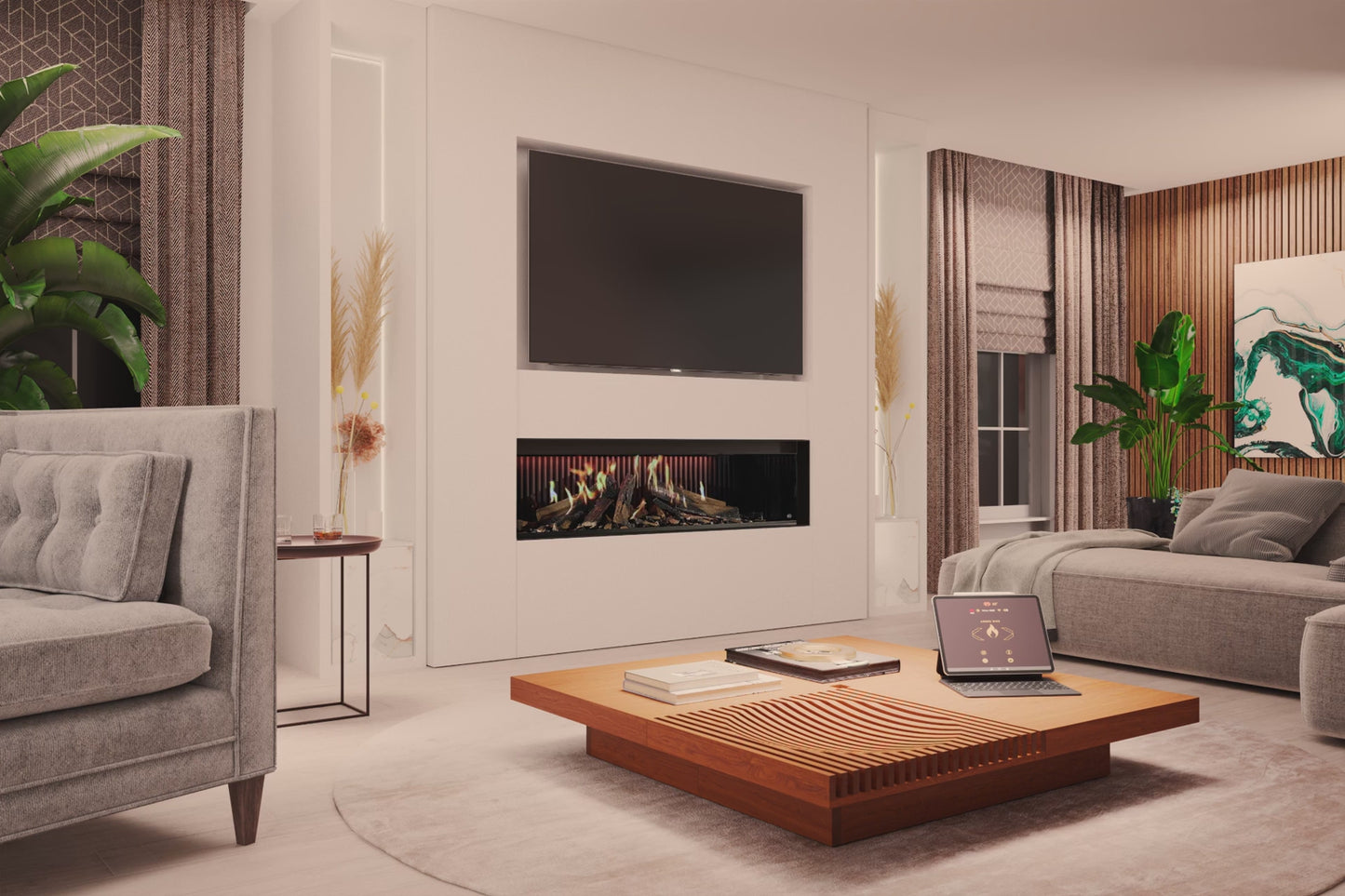 DRU Virtuo 150 Evolve – Elektrisk peisinnsats, frontmodell